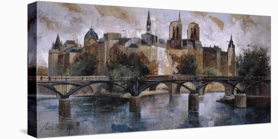 Isle St. Louis Paris-Marti Bofarull-Stretched Canvas