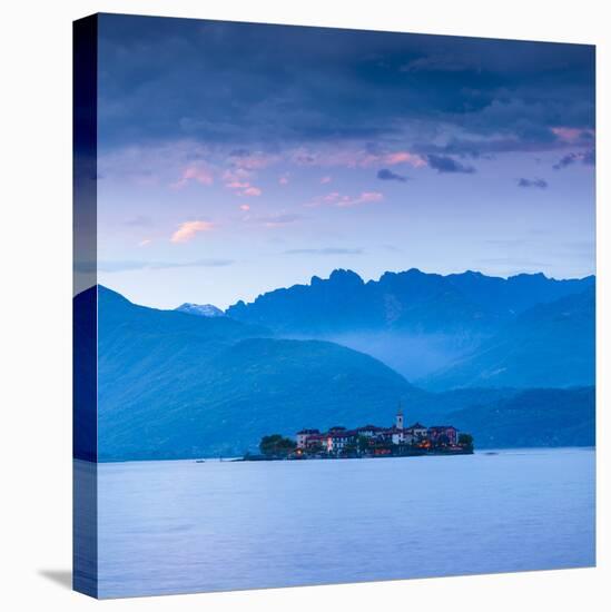 Isola Dei Pescatori (Fishermen's Islands) Illuminated at Dusk, Borromean Islands, Lake Maggiore-Doug Pearson-Premier Image Canvas