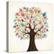 Isolated Diversity Tree Hands Illustration-Cienpies Design-Stretched Canvas