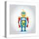 Isolated Robot Toy on White, Illustration-Lar-Stretched Canvas