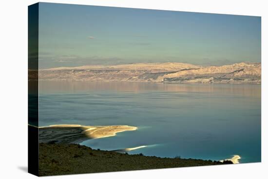 Israel, Dead Sea, along the read on the Israeli side, Jordan across the body of water-Michele Molinari-Premier Image Canvas