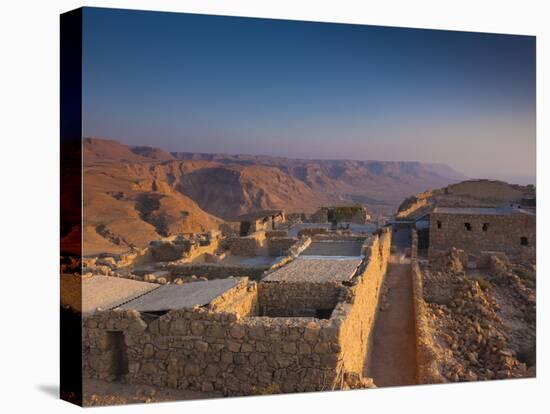 Israel, Dead Sea, Masada View of the Masada Plateau-Walter Bibikow-Premier Image Canvas