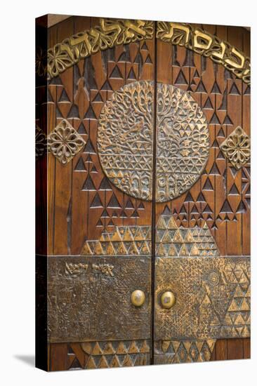 Israel, Jerusalem, Jewish Quarter, Synagogue door-Jane Sweeney-Premier Image Canvas