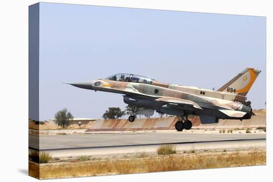 Israeli Air Force F-16I Sufa Landing at Hatzerim Airbase, Israel-Stocktrek Images-Premier Image Canvas