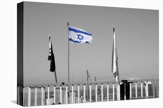 Israeli Flag on Lebanon Border-null-Stretched Canvas