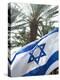 Israeli Flag with Star of David and Palm Tree, Tel Aviv, Israel, Middle East-Merrill Images-Premier Image Canvas
