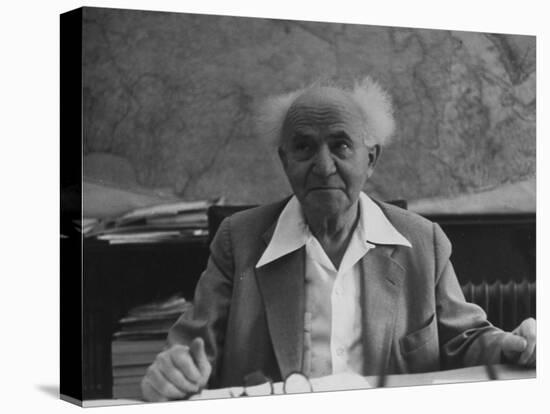 Israeli Pm David Ben-Gurion-Gjon Mili-Premier Image Canvas