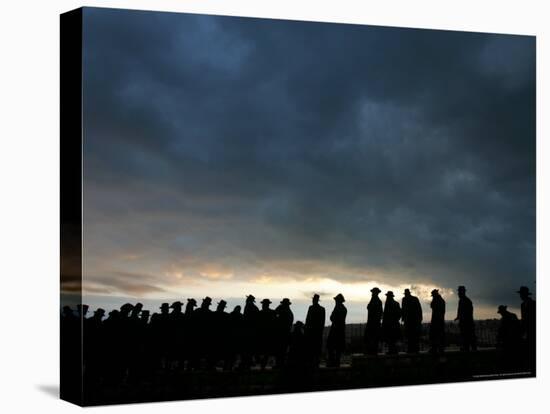 Israeli Rabbi Funeral, Jerusalem, Israel-Oded Balilty-Premier Image Canvas