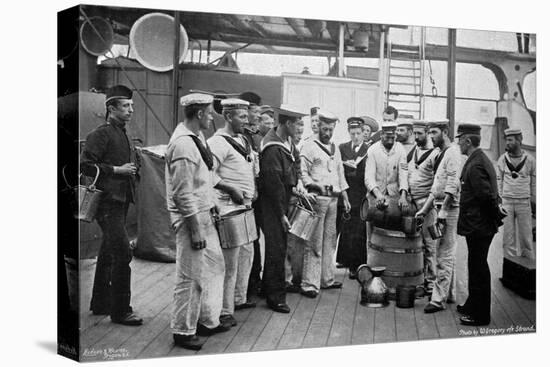 Issuing Rum on Board HMS 'Royal Sovereign, 1896-W Gregory-Premier Image Canvas