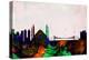 Istanbul City Skyline-NaxArt-Stretched Canvas