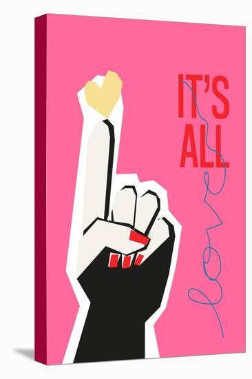 It's All Love Hand Pink-Frances Collett-Premier Image Canvas