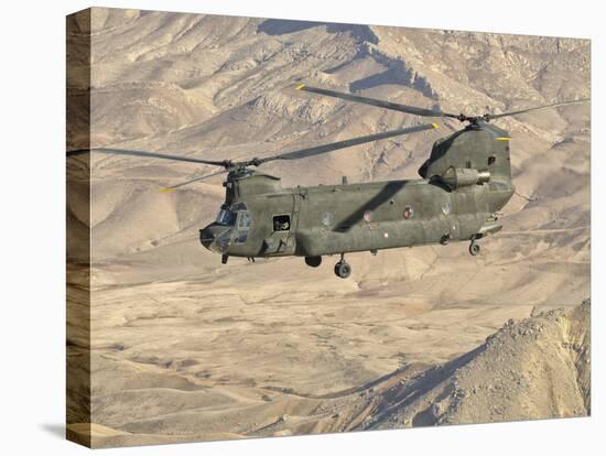 Italian Army CH-47C Chinook Helicopter in Flight over Afghanistan-Stocktrek Images-Premier Image Canvas