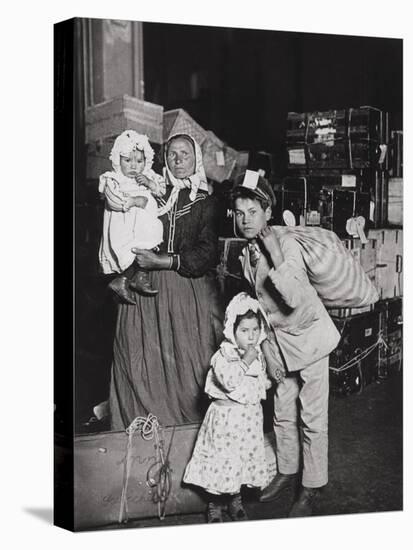 Italian Immigrants Arriving at Ellis Island, New York, 1905-Lewis Wickes Hine-Premier Image Canvas