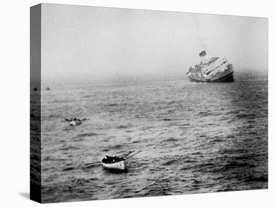 Italian Liner Andrea Doria Sinking in Atlantic after Collision with Swedish Ship Stockholm-Loomis Dean-Premier Image Canvas