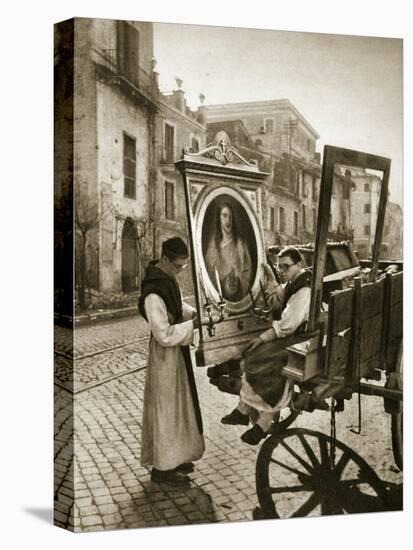 Italian Monks Remove Treasures from their Convent's Chapel for Safekeeping, 1943-4-null-Premier Image Canvas