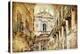 Italian Old Town Streets- Lecce-Maugli-l-Stretched Canvas