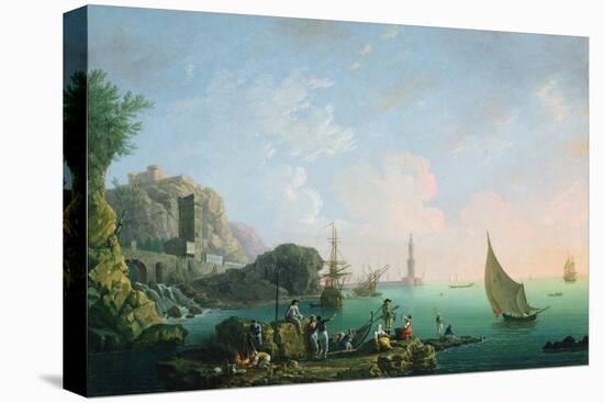 Italian Port Scene (Sunset)-Thomas Patch-Premier Image Canvas