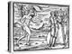 Italian Woodcut of Figures in a Circle Evoking the Devil-null-Premier Image Canvas
