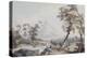 Italianate Landscape with Travellers, No.1 (W/C on Paper)-Paul Sandby-Premier Image Canvas