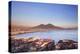 Italy, Campania, Naples. Elevated View of the City with Mount Vesuvius in the Background.-Ken Scicluna-Premier Image Canvas