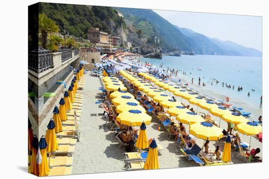 Italy Cinque Terre Monterosso - Sunbathers on the Beach-null-Premier Image Canvas