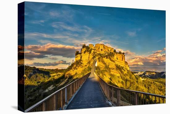 Italy, Civita, Bridge to Civita-Hollice Looney-Premier Image Canvas