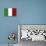 Italy Country Flag - Letterpress-Lantern Press-Stretched Canvas displayed on a wall