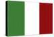 Italy Country Flag - Letterpress-Lantern Press-Stretched Canvas