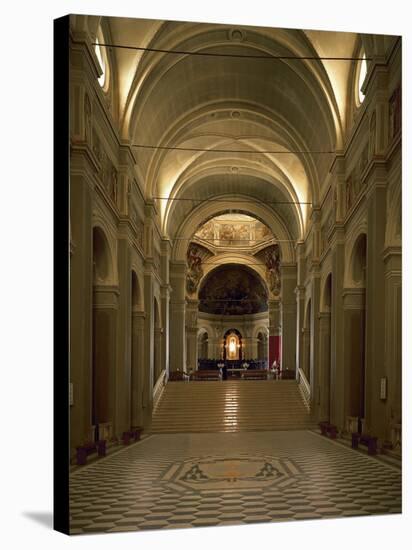 Italy, Emilia-Romagna, Cesena, Interior of Abbey of St Maria Del Monte-null-Premier Image Canvas