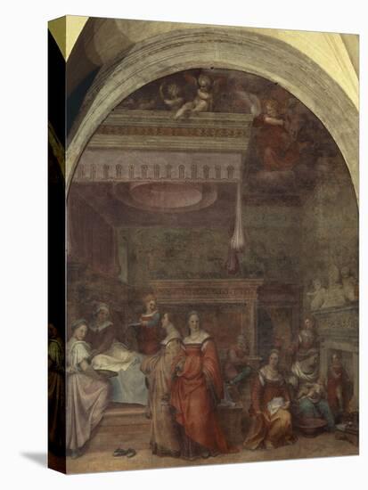 Italy, Florence, Cloister of Votes, Basilica of Most Holy Annunciation, Birth of Virgin, 1514-Andrea del Sarto-Premier Image Canvas