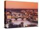 Italy, Florence, Tuscany, Western Europe, 'Ponte Vecchio' and Other Bridges on the Arno River and S-Ken Scicluna-Premier Image Canvas