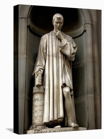Italy, Florence, Western Europe, Statue of Niccolo Machiavelli Mostly known for Writing 'The Prince-Ken Scicluna-Premier Image Canvas