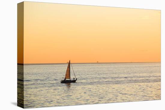 Italy, Friuli Venezia Giulia, Trieste, Boat at Sunset-Andrea Pavan-Premier Image Canvas