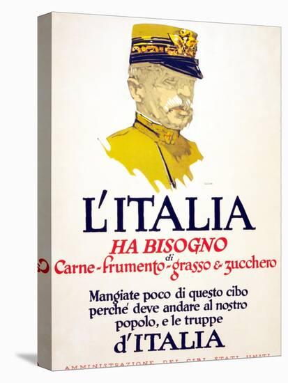 Italy Has Need of Meat, Wheat, Fat, and Sugar, 1917-George Illian-Premier Image Canvas