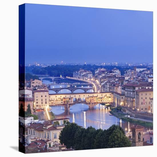 Italy, Italia. Tuscany, Toscana. Firenze District. Florence, Firenze. Ponte Vecchio and Arno River-Francesco Iacobelli-Premier Image Canvas