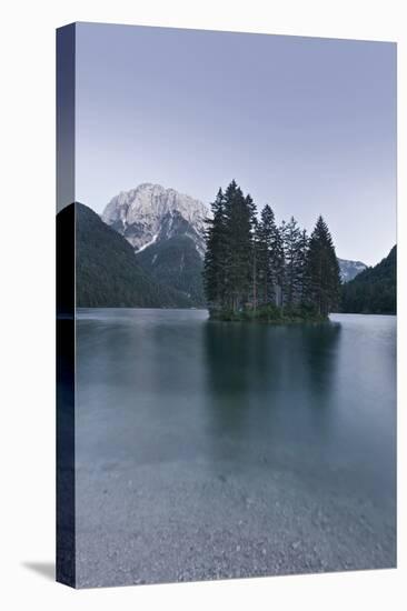 Italy, Julische Alps, Lake, Lago Del Predil, Predilsee, Island-Rainer Mirau-Premier Image Canvas