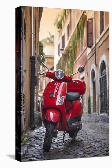 Italy, Lazio, Rome, Trastevere, Red Vespa-Jane Sweeney-Premier Image Canvas
