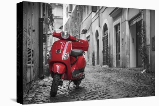 Italy, Lazio, Rome, Trastevere, Red Vespa-Jane Sweeney-Premier Image Canvas