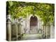 Italy, Lazio, Tivoli, Villa d'Este. Walkway in the gardens of Villa d'Este.-Julie Eggers-Premier Image Canvas