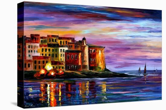 Italy Liguria-Leonid Afremov-Stretched Canvas