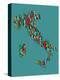 Italy Map 2-Mark Ashkenazi-Premier Image Canvas