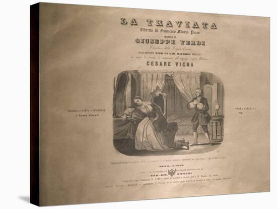 Italy, Milan, Title Page of 'La Traviata'-Giuseppe Verdi-Premier Image Canvas