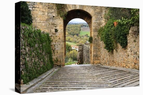 Italy, Monteriggioni. Arched exit-way through city walls-Emily Wilson-Premier Image Canvas