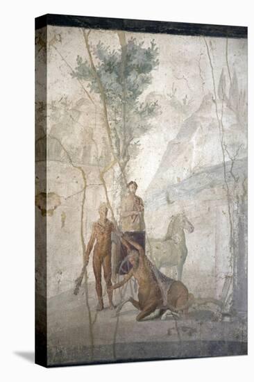 Italy, Naples, Naples Museum, from Pompeii, House of Jason (IX 5, 18), Heracles and Centaur-Samuel Magal-Premier Image Canvas