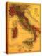Italy - Panoramic Map-Lantern Press-Stretched Canvas