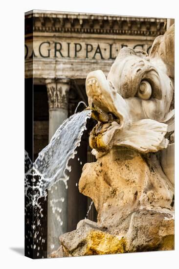 Italy, Rome. Piazza della Rotunda, close-up of Fontana del Pantheon.-Alison Jones-Premier Image Canvas