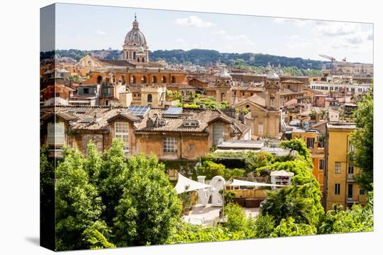 Italy, Rome. St Peter's dome from Viale della Trinita dei Monti.-Alison Jones-Premier Image Canvas