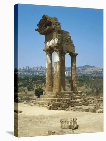 Italy, Sicily Region, Agrigento Province, Agrigento, Valley of Temples, Temple of Dioscuri-null-Premier Image Canvas