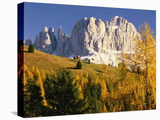 Italy, South Tyrol, Dolomites, 'Rosengarten', 'Vajolet-T?Me', Autumn-Thonig-Premier Image Canvas