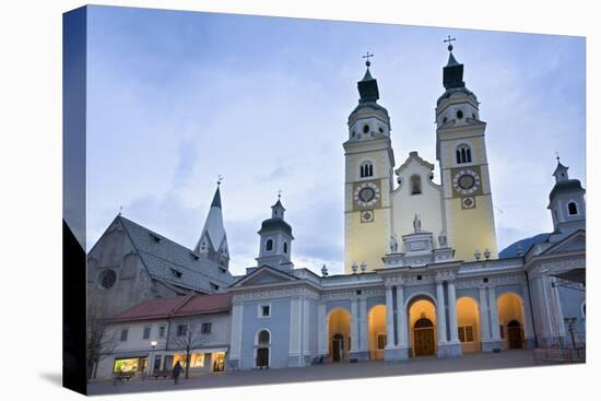 Italy, South Tyrol, Eisacktal, Brixen, Cathedral of Assumption at Dusk-Rainer Mirau-Premier Image Canvas